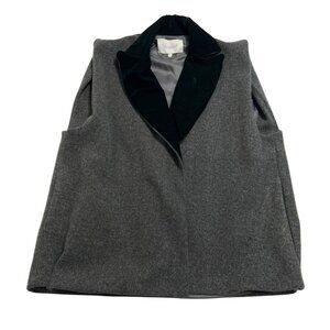 IQ Collection Grey Vest with Green Velvet Trim